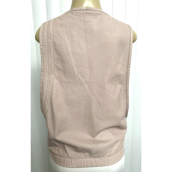Y-3 Yohji Yamamoto Adidas Leather Muscle Tee Shirt Tank Top Perforated Pink S - Picture 4 of 7